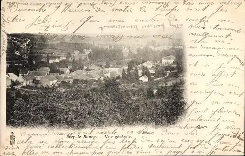 Ak Scey le Bourg Haute Saône, Vue générale