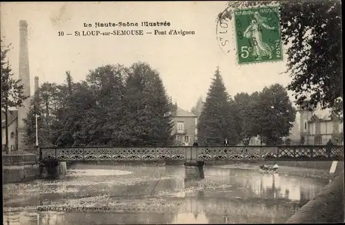 Ak Saint Loup sur Semouse Haute Saône, Pont d'Avignon