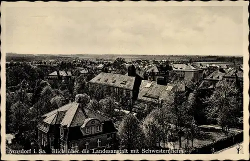 Ak Arnsdorf Sachsen, Landesanstalt, Schwesternheim