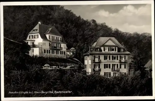 Ak Badenweiler im Schwarzwald, Pension Längin  mit Haus Burgblick