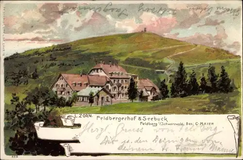 Künstler Litho Zorn, L., Feldberg im Schwarzwald, Feldbergerhof und Seebuck