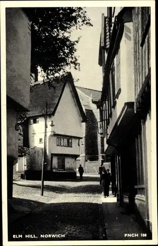 Ak Norwich Norfolk England, Elm Hill