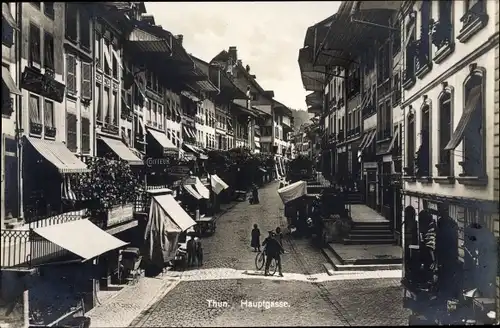 Ak Thun Kanton Bern Schweiz, Hauptgasse