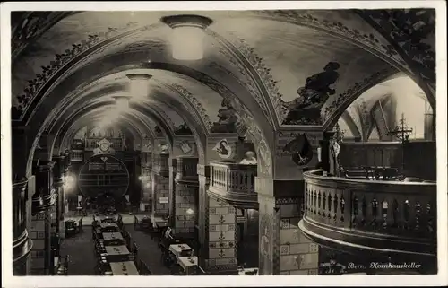 Ak Bern Stadt Schweiz, Kornhauskeller, Innenansicht