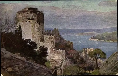Künstler Ak Konstantinopel Istanbul Türkei, Rumeli Hisarı