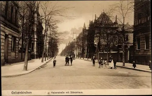 Ak Gelsenkirchen im Ruhrgebiet, Kaiserstraße mit Ständehaus