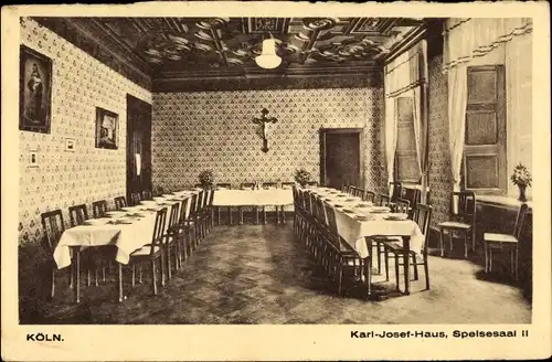 Ak Köln am Rhein, Karl Josef Haus, Speisesaal II