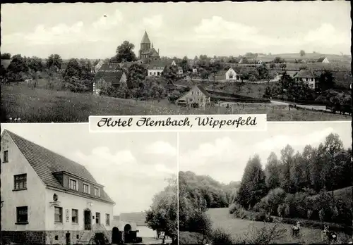 Ak Wipperfeld Wipperfürth Nordrhein Westfalen, Hotel Hembach, panorama