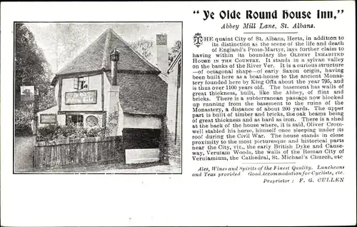 Ak St Albans Hertfordshire England, Ye Olde Round House Inn, Abbey Mill Lane