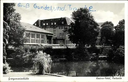 Ak Georgsmarienhütte in Niedersachsen, Kasino-Hotel, Parkseite