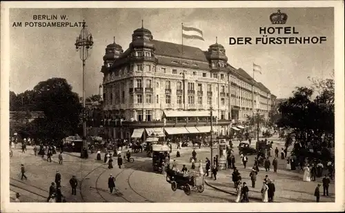 Ak Berlin Tiergarten, Potsdamer Platz, Hotel Der Fürstenhof