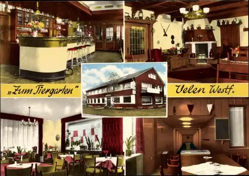 Ak Velen in Westfalen, Hotel Restaurant Zum Tiergarten, Innenansicht