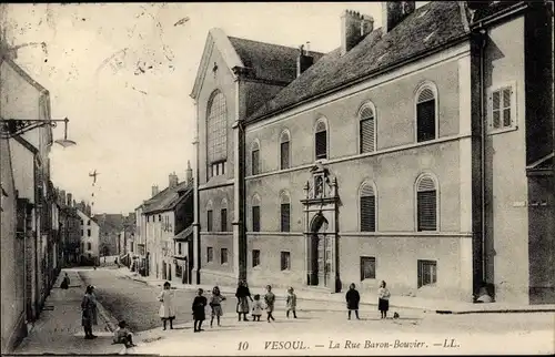 Ak Vesoul Haute Saone Frankreich, La Rue Boron Bouvier, Institution Notre Dame de la Motte