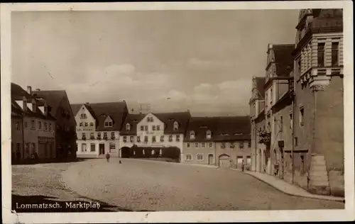 Ak Lommatzsch in Sachsen, Marktplatz