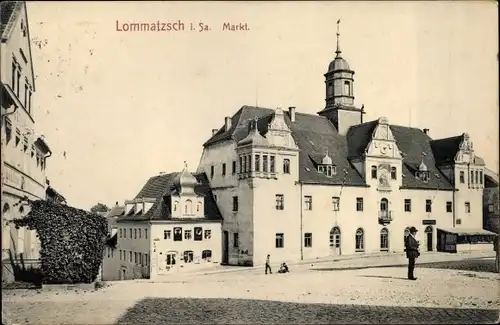Ak Lommatzsch in Sachsen, Markt