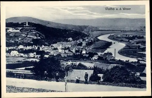 Ak Vlotho an der Weser, Gesamtansicht