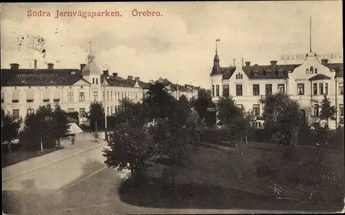 Ak Örebro Schweden, Södra Jernvägsparken