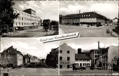 Ak Korschenbroich am Niederrhein, Gebäude, Straßenpartien