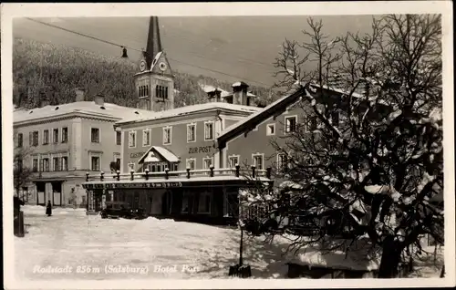 Ak Radstadt in Salzburg, Hotel zur Post, Winter