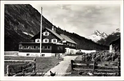 Ak Zug am Arlberg Lech in Vorarlberg, Gasthof zum balzenden Auerhahn