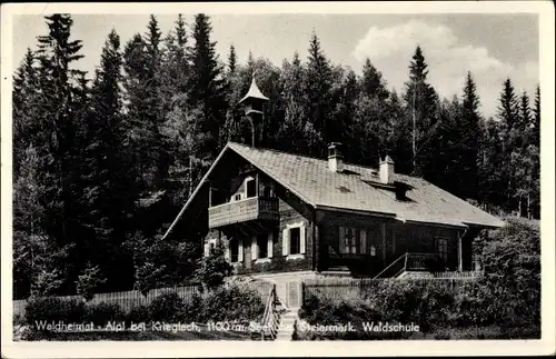 Ak Krieglach Steiermark, Waldheimat Alpl, Waldschule