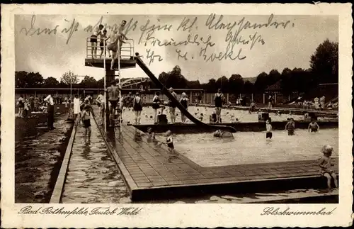 Ak Bad Rothenfelde am Teutoburger Wald, Partie am Schwimmbad