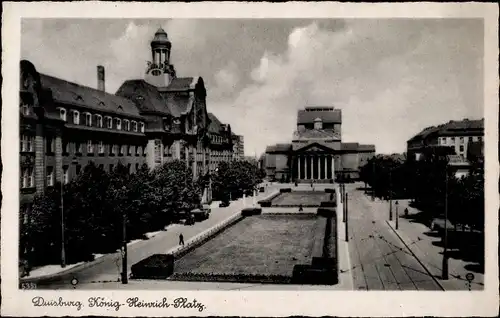 Ak Duisburg im Ruhrgebiet, König Heinrich Platz