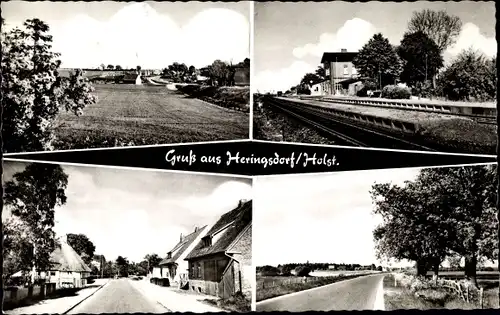 Ak Heringsdorf in Ostholstein, Gesamtansicht, Partie am Bahnhof