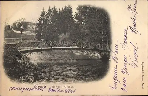 Ak Vesoul Haute Saône, Passerelle Meillier