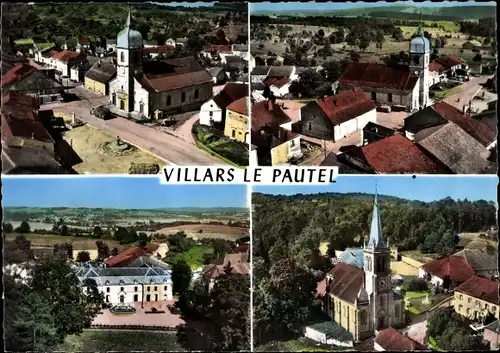 Ak Villars le Pautel Haute Saône, Blick auf den Ort, Kirche