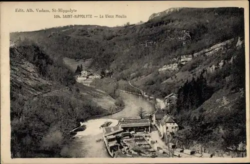 Ak Saint Hippolyte Doubs, Le Vieux Moulin