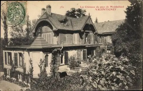 Ak Valentigney Doubs, Les Chateaux du pays de Montbeliard