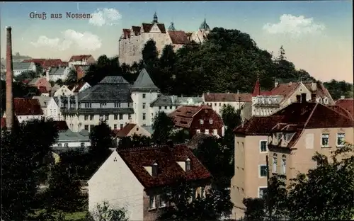 Ak Nossen in Sachsen, Teilansicht