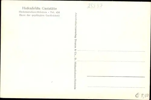 Ak Hademarschen in Holstein, Hadenfeldts Gaststätte, Inneres