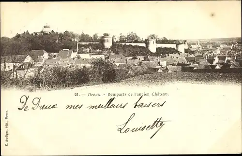 Ak Dreux Eure et Loir, Remparts de l'ancien Chateau