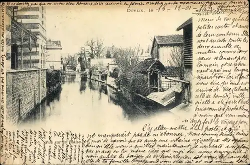 Ak Dreux Eure et Loir, Vue sur la Blaise