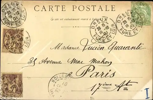 Ak Dreux Eure et Loir, Vue sur la Blaise