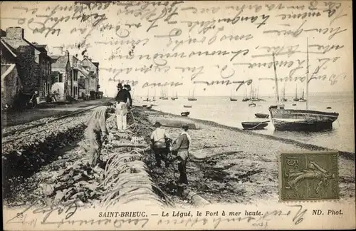 Ak Saint Brieuc Côtes d'Armor, Le Legue, le Port a mer haute