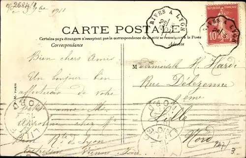 Ak Vienne Isère, Faubourg Pont Eveque