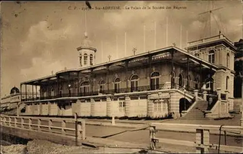 Ak Sainte Adresse Seine Maritime, Le Palais de la Societe des Regates