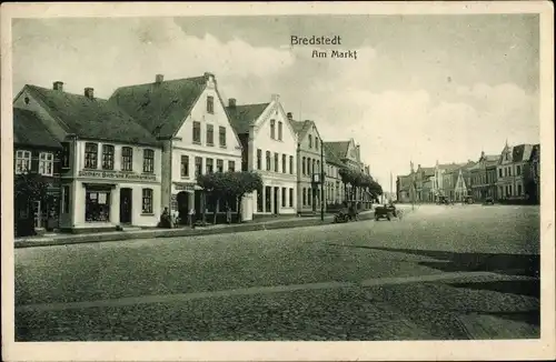 Ak Bredstedt in Nordfriesland, Markt, Günthers Buch und Kunsthandlung