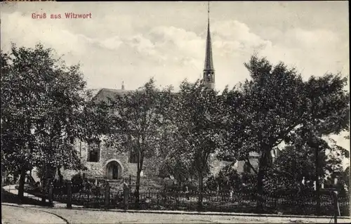 Ak Witzwort in Nordfriesland, Kirche