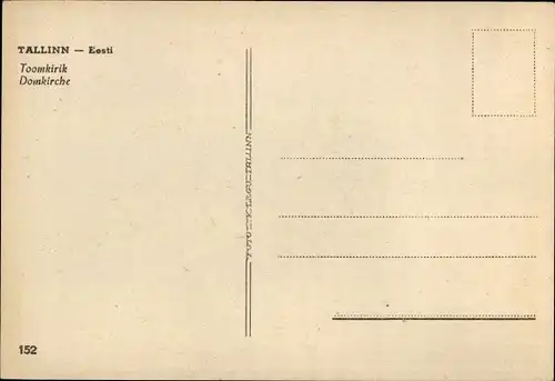 Ak Tallinn Reval Estland, Domkirche