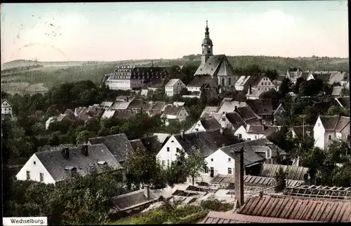 Ak Wechselburg in Sachsen, Stadtbild