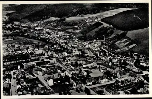 Ak Olbernhau im Erzgebirge, Fliegeraufnahme vom Ort
