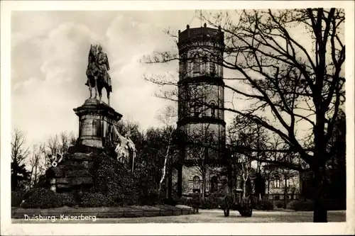 Ak Duisburg im Ruhrgebiet, Kaiserberg, Denkmal