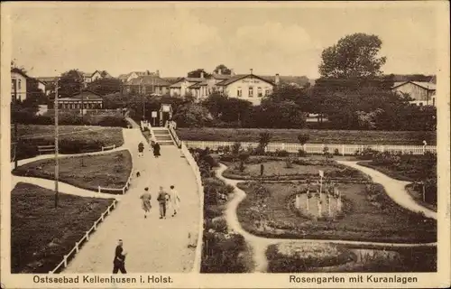 Ak Kellenhusen in Ostholstein, Rosengarten mit Kuranlagen