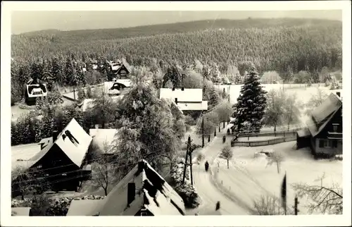 Ak Schellerhau Altenberg im Erzgebirge?, Winterpanorama