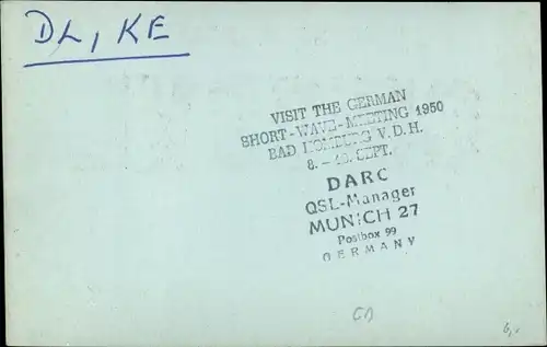 QSL Karte Kirkcaldy Schottland, R D Andrew, GM3CVL to DL1KE, Amateurfunk