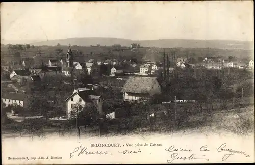 Ak Seloncourt Doubs, Vue prise du Coteau